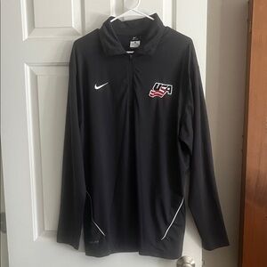 Nike Charcoal Grey USA  Logo Long Sleeve Dri-Fit shirt